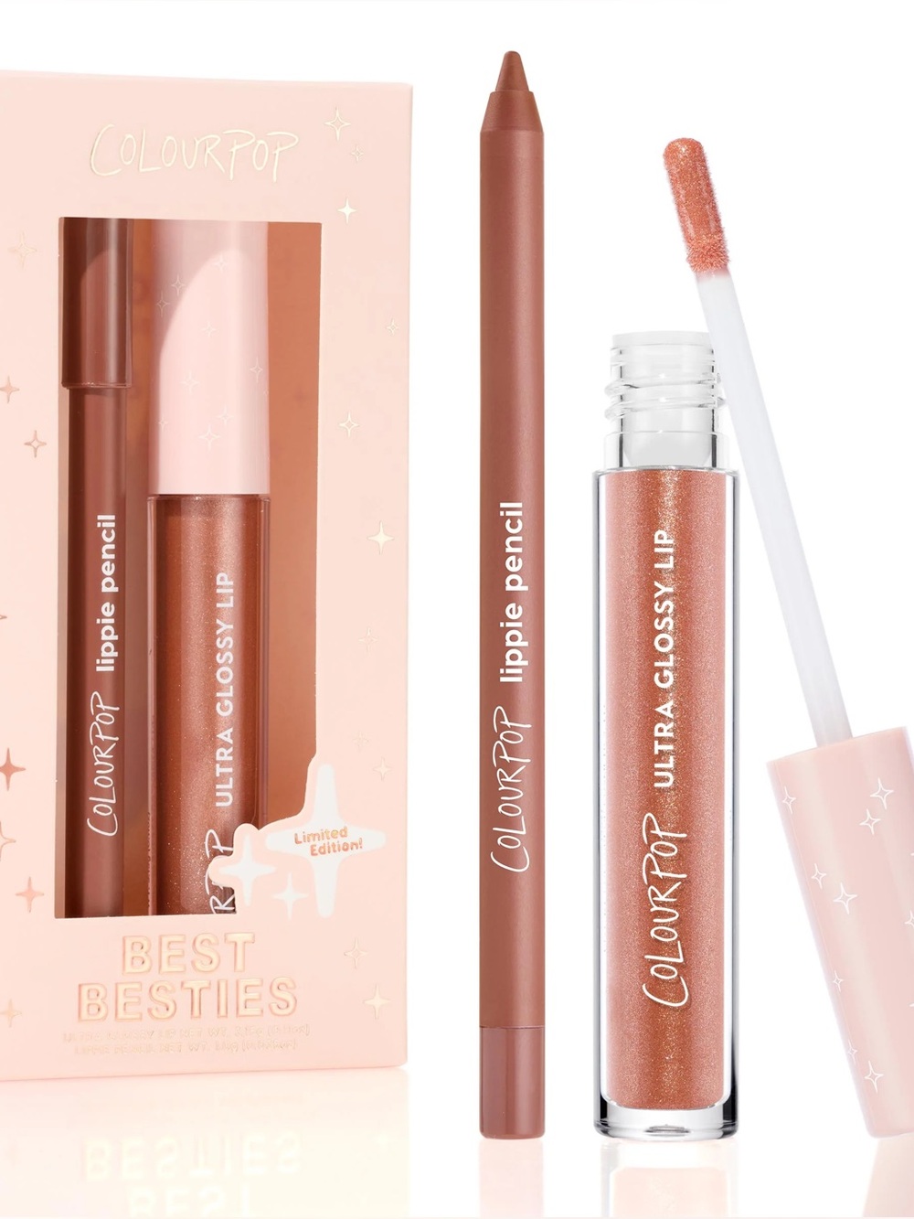 🦋NWT - COLOURPOP BEST BESTIES Lip Pencil & Lip Gloss Set